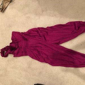 purple jumpsuit